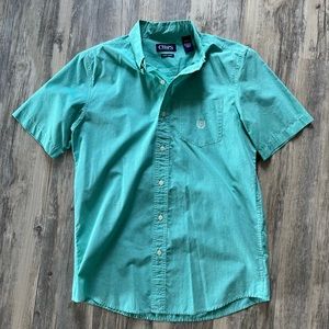 Green chaps button down short sleeve